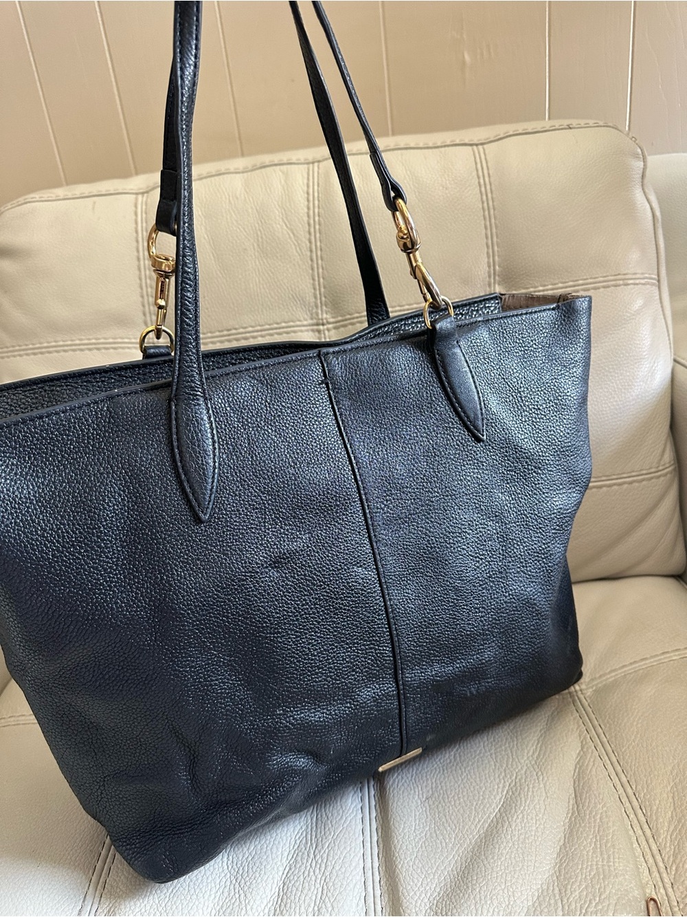 Rebecca Minkoff Black Pebbled Leather Tote